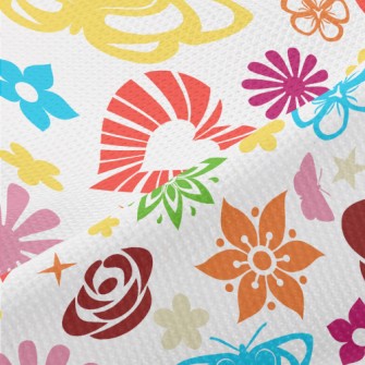 Colorful Floral Pattern Piqué