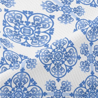 Gorgeous Blue Pattern Piqué