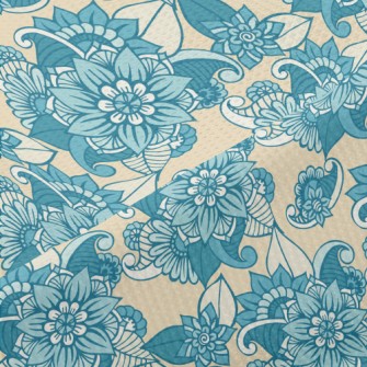 Gorgeous Blue Flowers Piqué