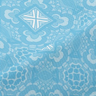 Blue Kaleidoscope Piqué