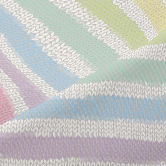 Rainbow Faux Knit Pattern Piqué