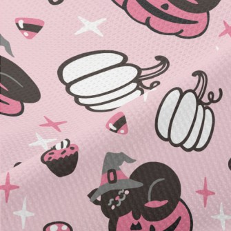 Black Cat And Pumpkin Piqué