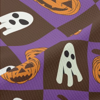 Plaid Ghost Pumpkin Piqué
