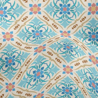 Beautiful Blue Flowers Lightweight Performance Linen
