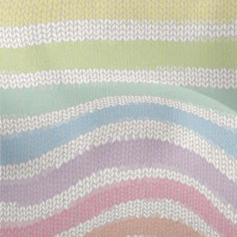Rainbow Faux Knit Pattern Lightweight Performance Linen