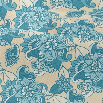 Gorgeous Blue Flowers Modern Jersey