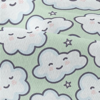 Cute Smiling Clouds Modern Jersey