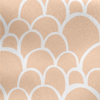 Orange Fish Scales Jersey Backed Fleece