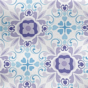 Blue And Purple Kaleidoscope Jersey Backed Fleece