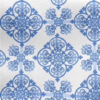 Gorgeous Blue Pattern Jersey Backed Fleece