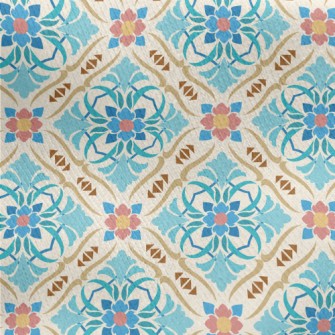 Beautiful Blue Flowers Jersey Backed Fleece