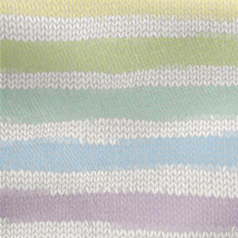 Rainbow Faux Knit Pattern Jersey Backed Fleece