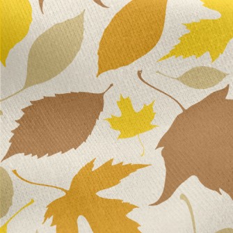 Colorful Fallen Leaves Silhoue Jersey Backed Fleece