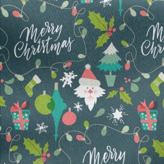 Merry Christmas Jersey Backed Fleece