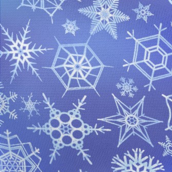 Winter Snowflakes Pattern Pongee