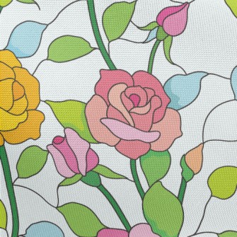 Rose Window Glass Pongee