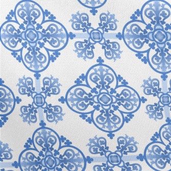 Gorgeous Blue Pattern Pongee