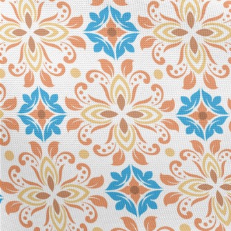 Retro Colored Flowers Pongee