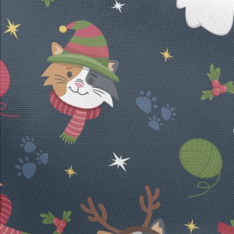 Calico Cat Celebrates Christma Pongee