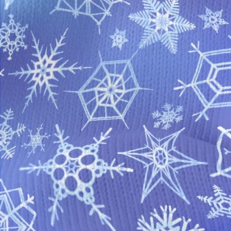 Winter Snowflakes Pattern Stretch Jersey