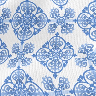 Gorgeous Blue Pattern Stretch Jersey