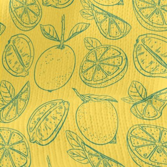 Hand Drawn Lemon Stretch Jersey