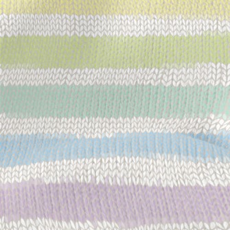 Rainbow Faux Knit Pattern Stretch Jersey