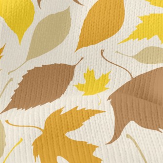 Colorful Fallen Leaves Silhoue Stretch Jersey