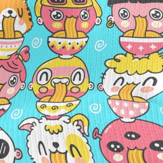 Cute Doll Eating Ramen Stretch Jersey