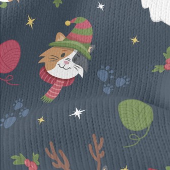 Calico Cat Celebrates Christma Stretch Jersey