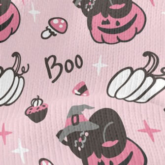 Black Cat And Pumpkin Stretch Jersey