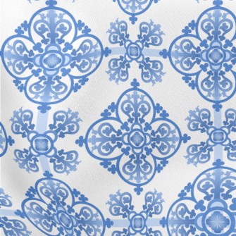 Gorgeous Blue Pattern Lightweight Cotton Poplin