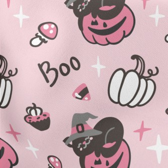 Black Cat And Pumpkin Lightweight Cotton Poplin
