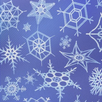 Winter Snowflakes Pattern Midweight Cotton Poplin