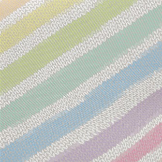 Rainbow Faux Knit Pattern Midweight Cotton Poplin