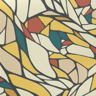 Colorful Stained Glass Midweight Cotton Poplin