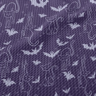 Cats And Bats Birdseye Piqué