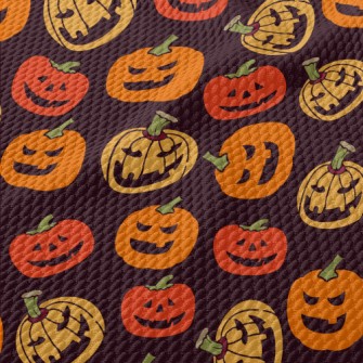 Halloween Pumpkin Decoration Birdseye Piqué