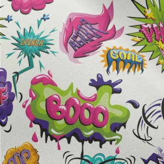 American Comic Text Chiffon