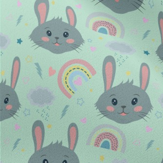 Cute Smiling Rabbit Chiffon