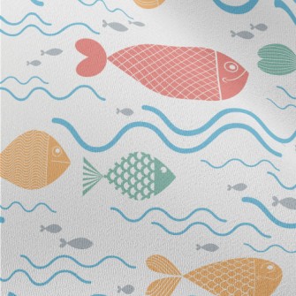 Colorful Fish Swimming Chiffon