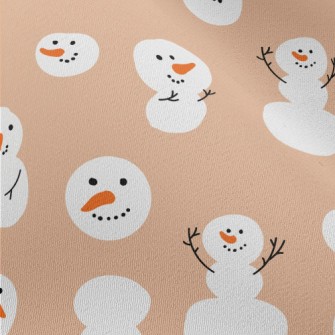 Winter Snowman Doodle Chiffon
