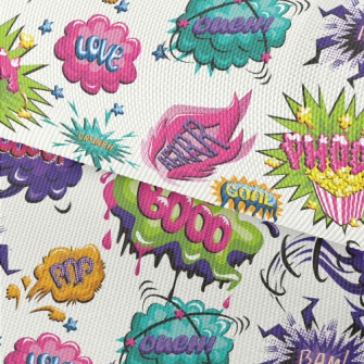 American Comic Text Waterproof Oxford