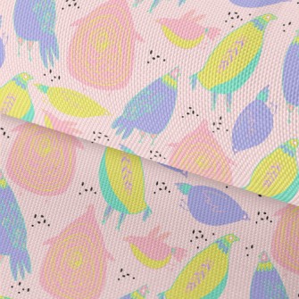 Funny Hand Drawn Bird Waterproof Oxford