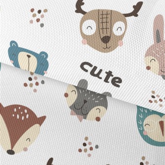Happy Forest Animals Waterproof Oxford