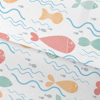 Colorful Fish Swimming Waterproof Oxford