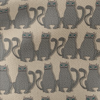 Hand Drawn Blue Eyed Cat Waterproof Canvas