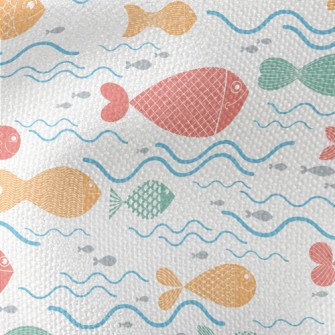 Colorful Fish Swimming Waterproof Canvas