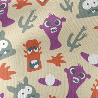 Funny Alien Monster Waterproof Canvas