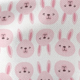 Pink Bunny Head Waterproof Canvas